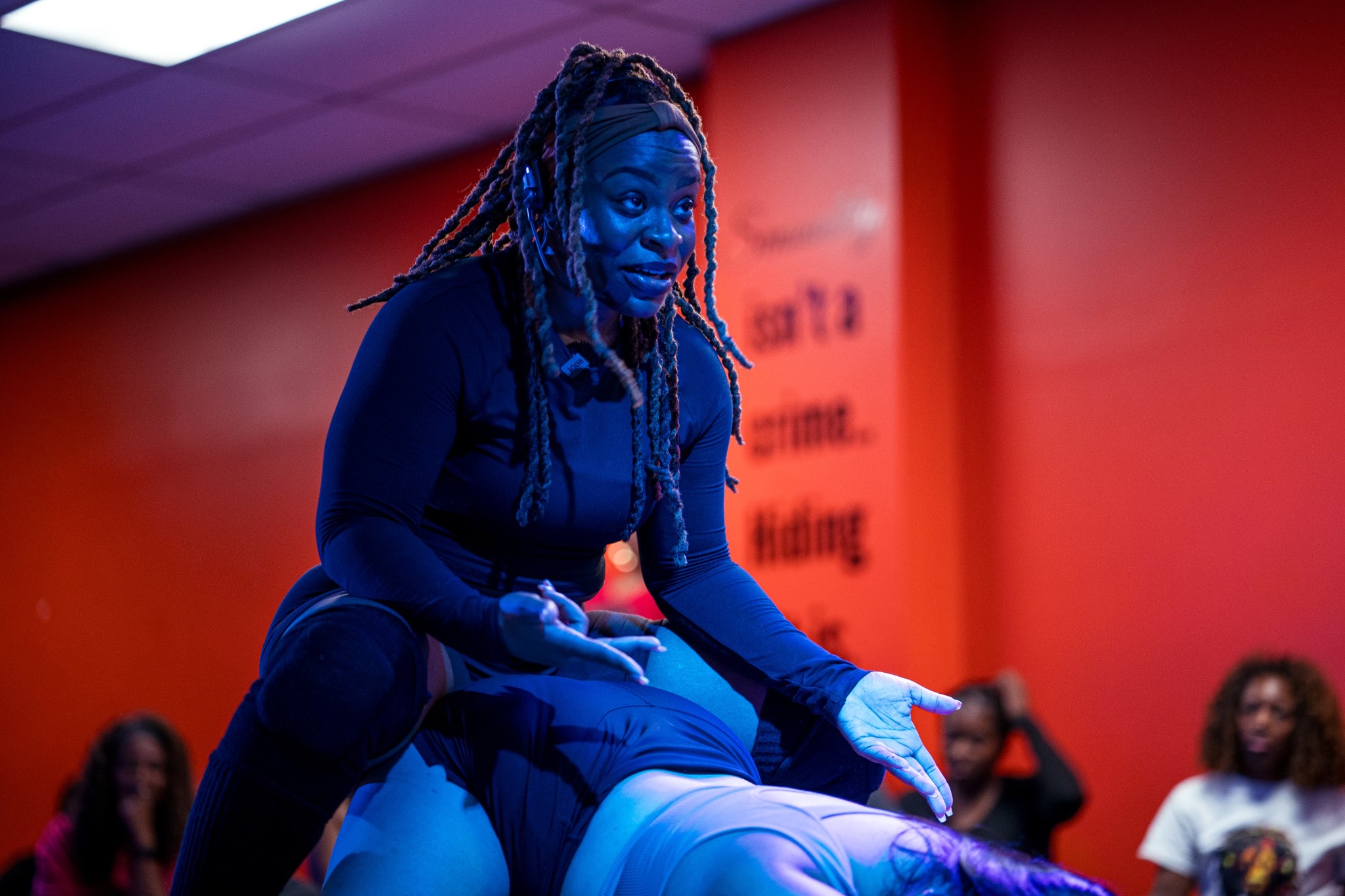 Coco coaching in a movement class; image represents the experience, not a confirmed New York event